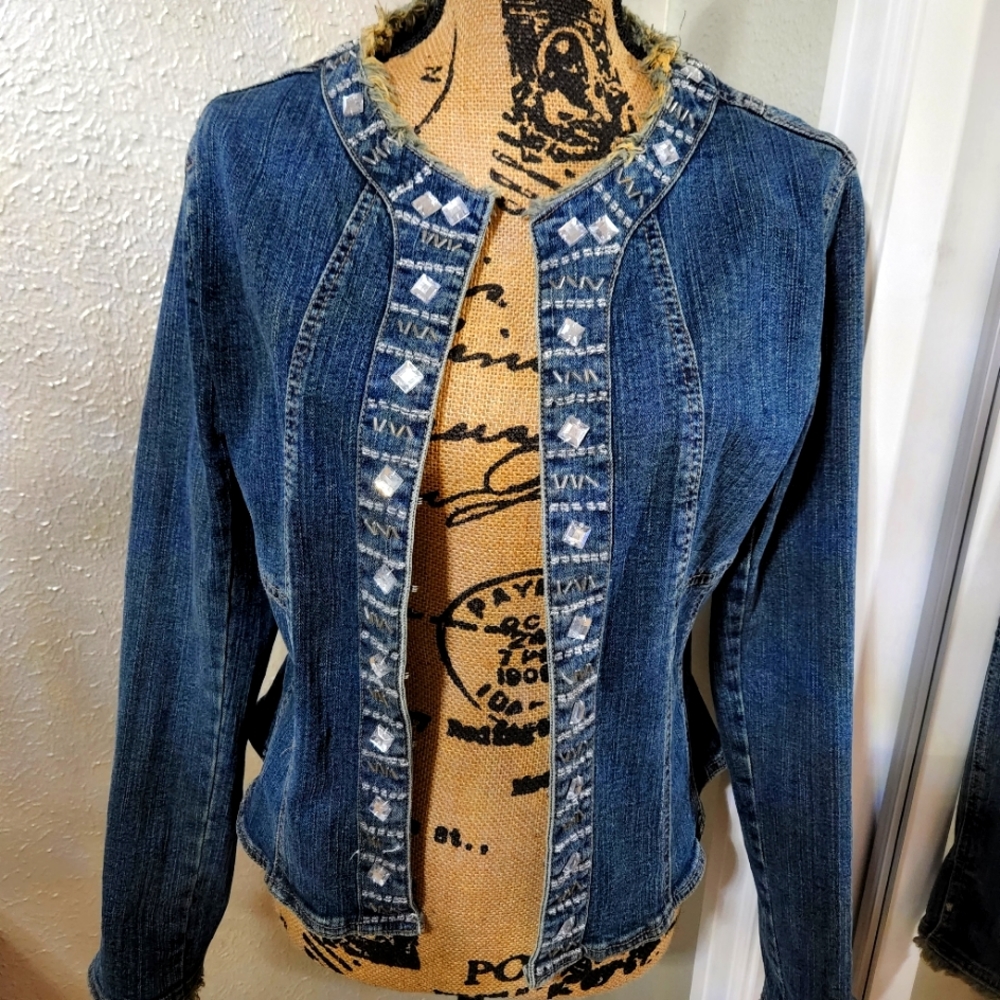 Embellished denim jacket